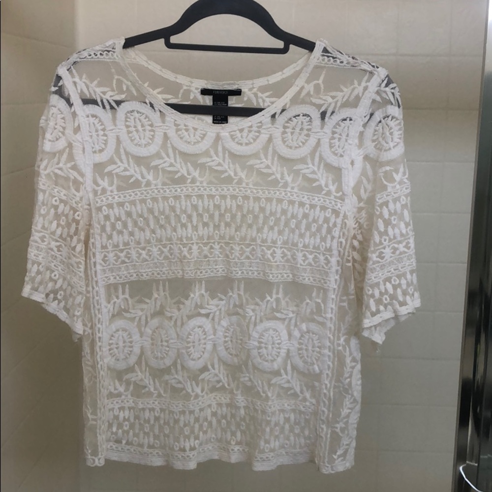White knit top